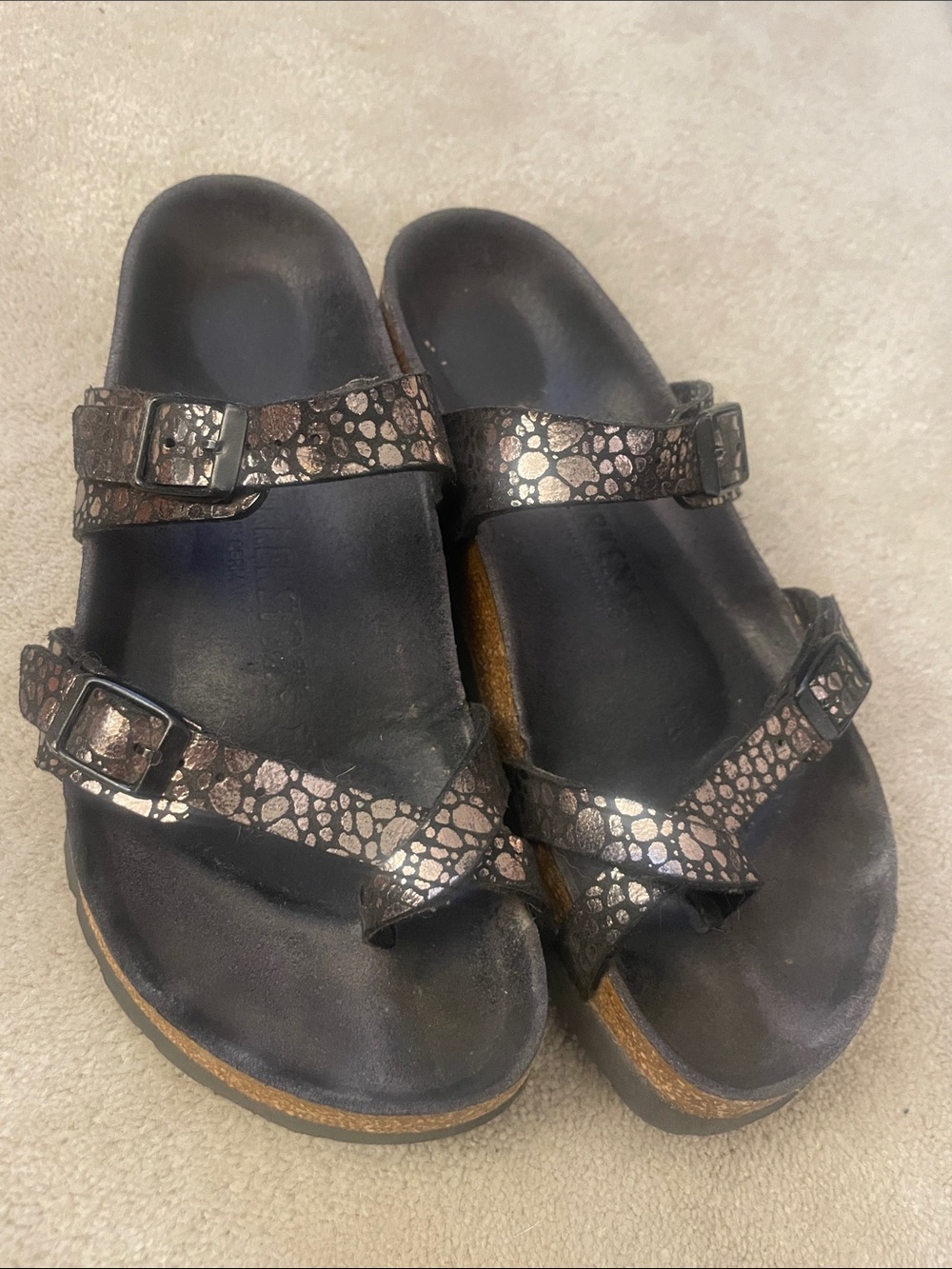 Birkenstock Mayari Birko Flor Metallic Stones Black Sandals Women's 38